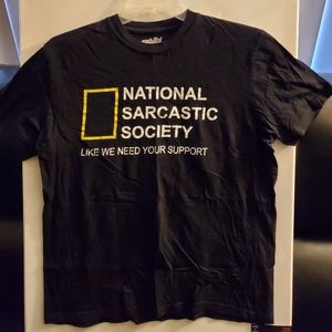 Sarcastic Unisex Large Black T-Shirt.
